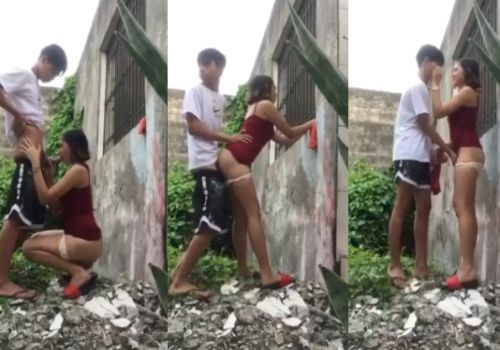 Đụ Lén Chị Hàng Xóm Thèm Khát Sau Tường Rào